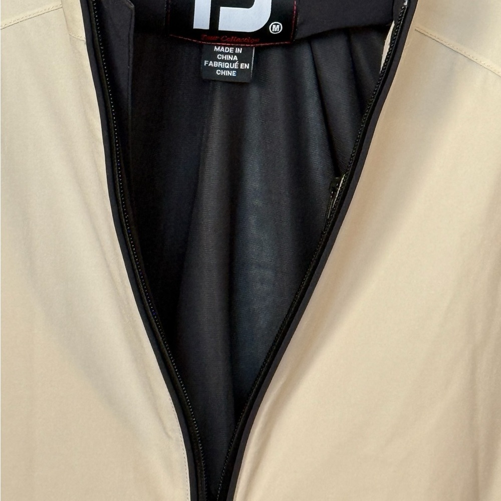 FootJoy DryJoys Tour Collection Golf Rain Jacket Beige Black M - Picture 4 of 7